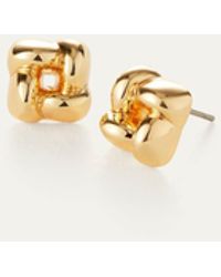 Jenny Bird - Mini Woven Square Earrings - Lyst