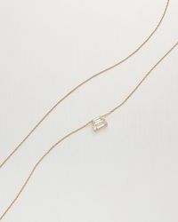 Jenny Bird - 14k Stacked Baguette Diamond Necklace - Lyst