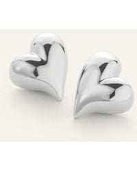 Jenny Bird - Art Heart Button Earrings - Lyst