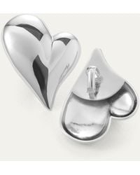Jenny Bird - Mega Art Heart Button Clip On Earrings - Lyst