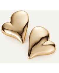 Jenny Bird - Mega Art Heart Button Earrings - Lyst