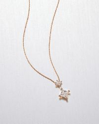 Jenny Bird - 14k Princess Cut Double Diamond Pendant Necklace - Lyst