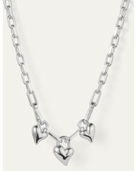 Jenny Bird - Padlock Triple Heart Pendant Necklace - Lyst