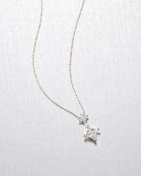 Jenny Bird - 14k Princess Cut Double Diamond Pendant Necklace - Lyst