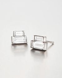 Jenny Bird - 10k Stacked Baguette Diamond Stud Earrings - Lyst