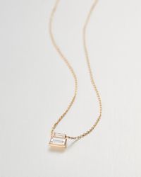 Jenny Bird - 10k Stacked Baguette Diamond Necklace - Lyst
