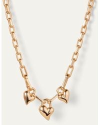 Jenny Bird - Padlock Triple Heart Pendant Necklace - Lyst