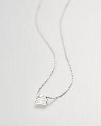 Jenny Bird - 14k Stacked Baguette Diamond Necklace - Lyst