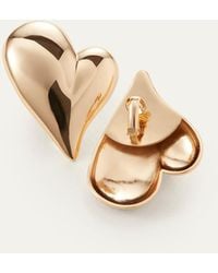 Jenny Bird - Mega Art Heart Button Clip On Earrings - Lyst