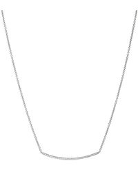 Verifine London Diamond Bar Necklace - White