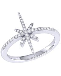LuvMyJewelry Twinkle Star Ring In Sterling - Metallic