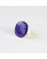 Alice Eden Jewellery 9kt Gold Lapis Lazuli Gemstone R - Purple