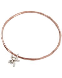 Lily Blanche Bee Bangle Rose Silver Detaill - Metallic