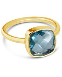 Lily Blanche Luminous Gold Topaz Ring - Blue