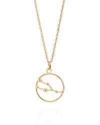 Yasmin Everley Gold Taurus Astrology Necklace - Metallic