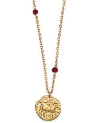 Shinar Jewels Roman Horse Necklace, 22ct Plated - Metallic