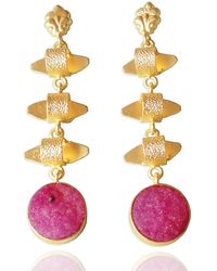 Bhagat Jewels Fashionable 18k Gold Vermeil P - Metallic