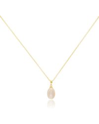 Auree Yellow Gold Plated Silver Gloucester Freshwater Pearl Necklace - White