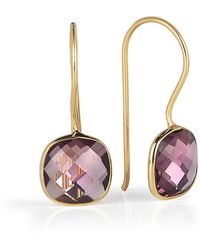 Lily Blanche Luminous Gold Amethyst Earrings - Purple