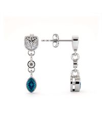 Dexter Augustus Ltd Nanu Small Earrings With Blue Topaz And Cubic Zirconia