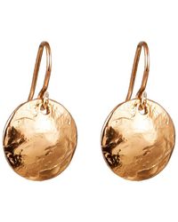 Rock Finders Keepers 24kt Gold Plated Silver Harlow Small Disc Earr - Metallic
