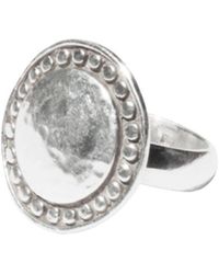 Murkani Jewellery Sterling Silver Marrakech Disc Ring - Metallic