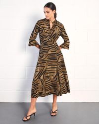 jigsaw leopard print ruffle dress
