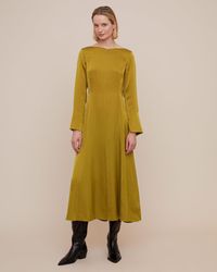 jigsaw yellow velvet dress