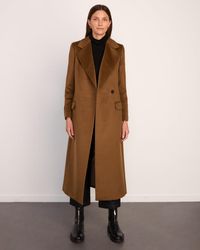 Jigsaw Maxi City Coat - Brown