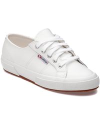 superga 2297 exclusive white chunky trainers with stripe webbing