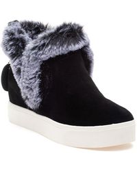 j slides fur lined bootie