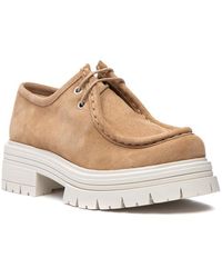 275 Central - Kelly Lace Up Loafer Sand Suede - Lyst