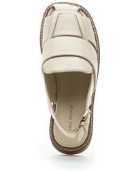 Free People - "Free People Libby Fisher Flat Chalk Leather - Lyst
