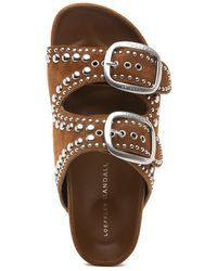 Loeffler Randall - Jack Two Bands Sandal Cacao Suede - Lyst