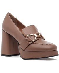 275 Central - Fawn Loafer Pump Nude Leather - Lyst