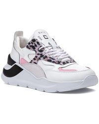 Date Synthetic Date Fuga Animalier Trainer - White Leopard - Lyst
