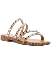 steve madden skyler studded tan sandals