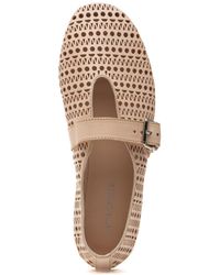 Jeffrey Campbell - Shelly Mary Jane Flat Natural Leather - Lyst