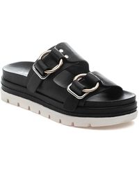 J/Slides Baha Sandal Black Naplak Patent Leather - Lyst