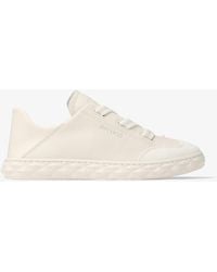 Jimmy Choo - Diamond Light Logo-Embossed Leather Low-Top Trainers - Lyst