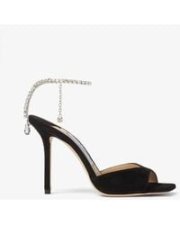 Jimmy Choo - Saeda 100 Suede Sandal - Lyst