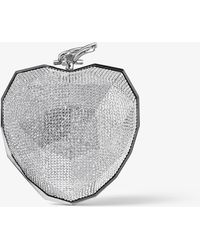 Jimmy Choo - Faceted Heart Clutch Silver One Size - Lyst
