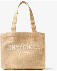 Jimmy Choo - Beach Tote East-west M Natural/latte One Size - Lyst