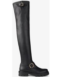 Jimmy Choo - Biker Ii Leather Over-The-Knee Boots - Lyst