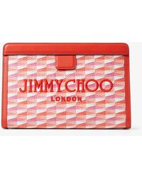 Jimmy Choo - Avenue Pouch Paprika/candy Pink Mix One Size - Lyst