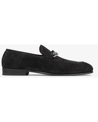 Jimmy Choo Marti Reverse Suede Loafers in Black for Men | Lyst UK