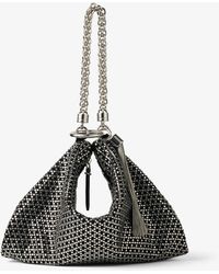 Jimmy Choo - Callie Crystal-embellished Suede Clutch - Lyst