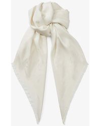 Jimmy Choo - Silk-Blend Monogram Scarf - Lyst