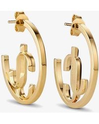 Jimmy Choo - Jc Monogram Hoops - Lyst