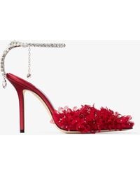 Jimmy Choo - Saeda 100 Floral Embellished Pumps - Lyst